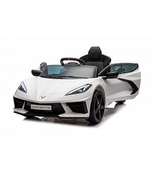 Corvette Stingray C8, blanco, 12V, RC  - INDA1022-LEG-6951258